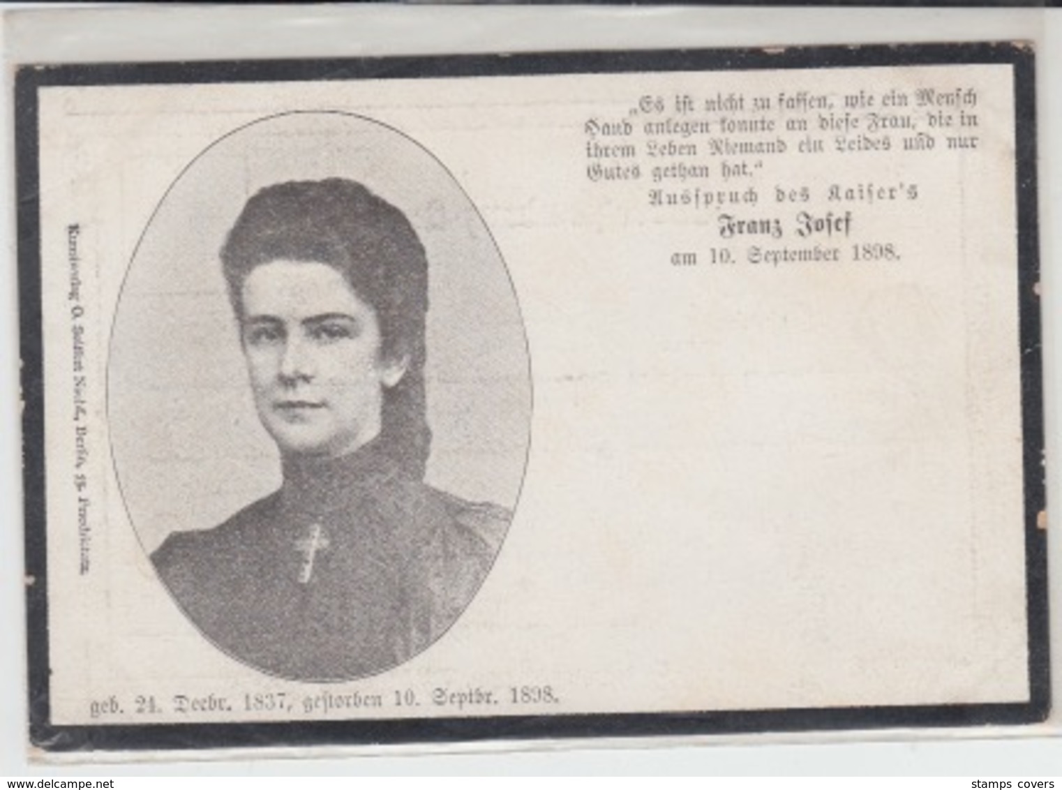 NEW KORRESPONDENZ-KARTE 10 SEPTEMBER 1898 ELISABETH - Autres & Non Classés