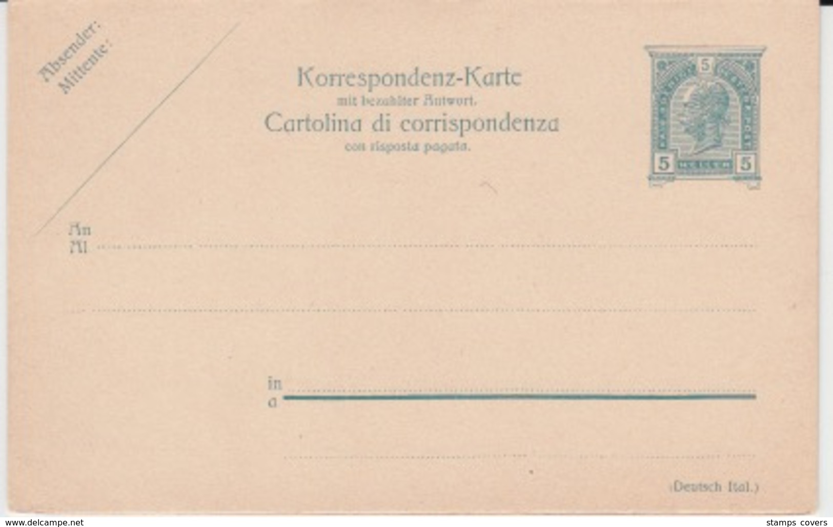 NEW KORRESPONDENZ-KARTE MIT ANTWORT - Andere & Zonder Classificatie