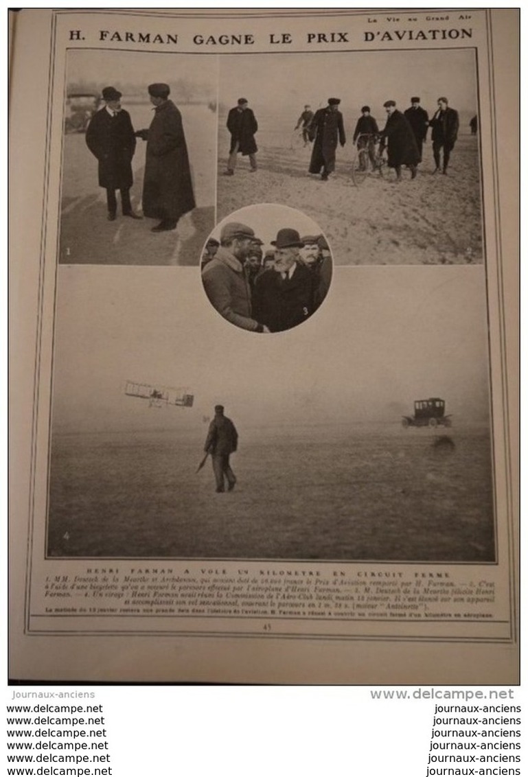 1908 CHAMONIX STATION D'HIVER - HENRI FARMAN ISSY LES MOULINEAUX - LE RACING CLUB - AUTODROME OU CIRCUIT - CYCLISM - 1900 - 1949