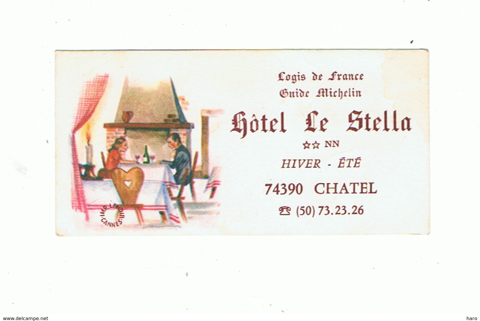 Carte De Visite - Hôtel  " Le Stella " à CHATEL (fr79) - Lottery Tickets