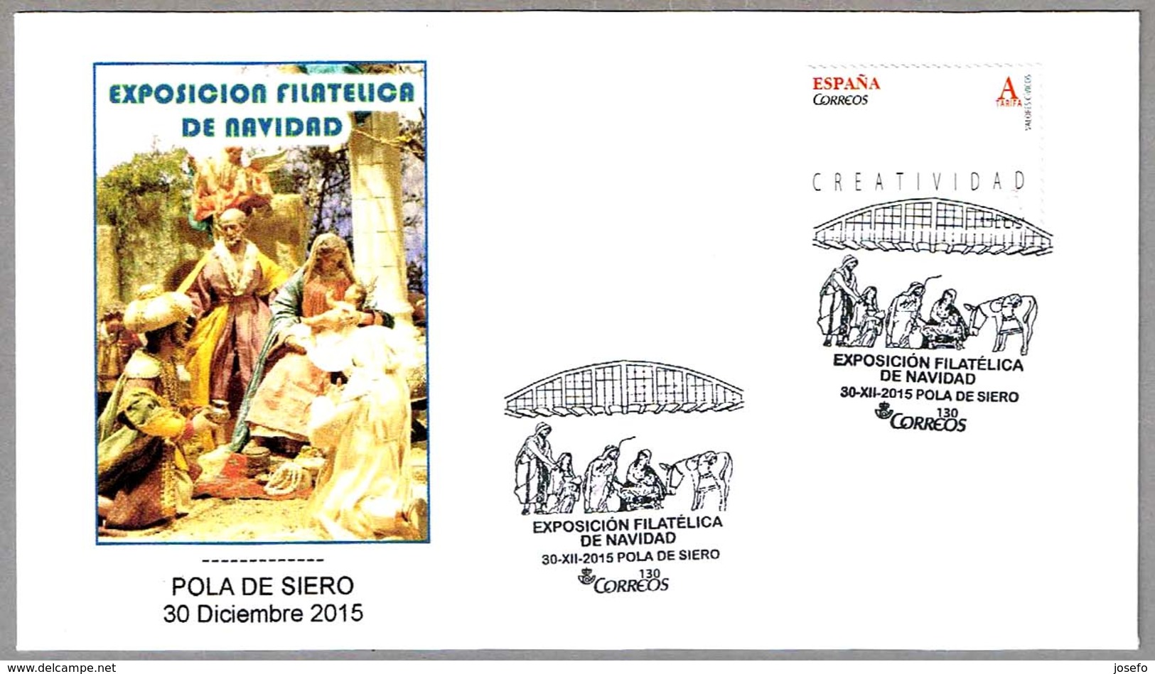 EXPOSICION FILATELICA DE NAVIDAD - Christmas Philatelic Exhibition. Pola De Siero, Asturias, 2015 - Navidad