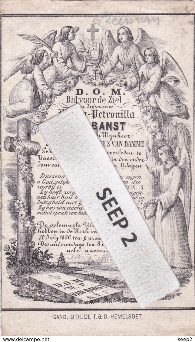 DP Maria-Petronilla VAN BANST Moerzeke ° Circa 1766 / + 1856 Baasrode (wed. Van Damme) - Religion & Esotérisme