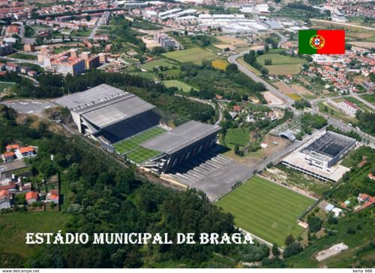Portugal Braga Municipal Stadium New Postcard Stadion AK - Calcio