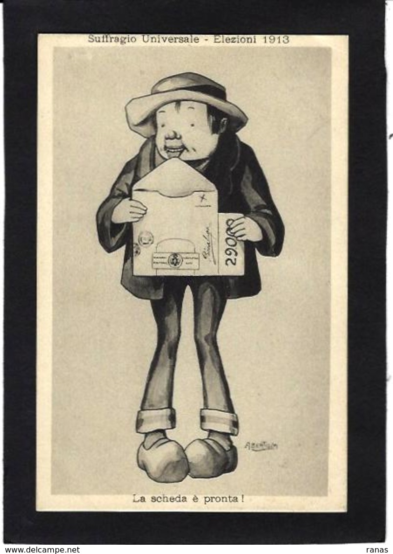 CPA Bertiglia élections 1913 Politique Caricature Non Circulé - Bertiglia, A.