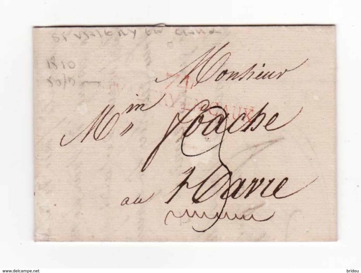 Pli De 1810    Marque Postale De SAINT VALERY EN CAUX - 1801-1848: Précurseurs XIX