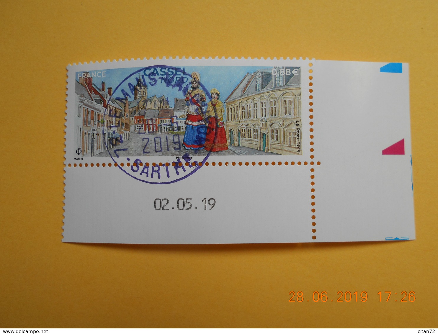 FRANCE 2019  CASSEL Village Préféré Des Français  Beau Cachet  Rond Sur Timbre Neuf  DATE - Used Stamps