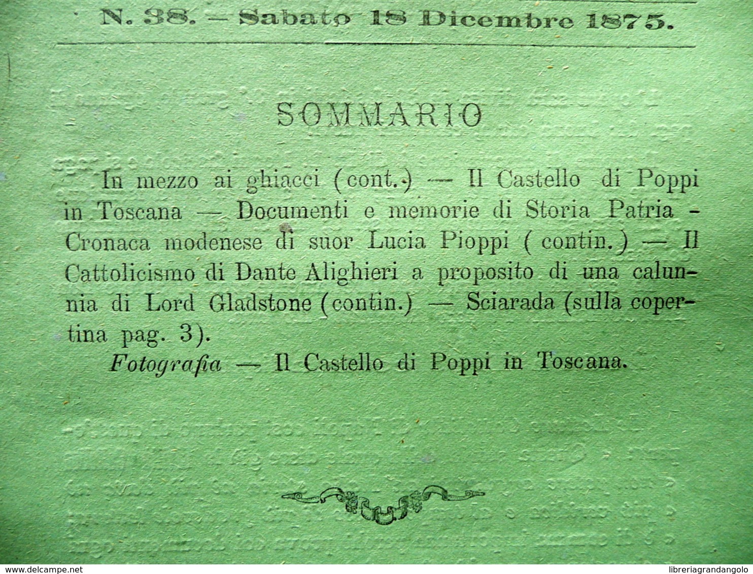 Il Castello Di Poppi In Toscana Fotografia Articolo Educazione E Diletto 1875 - Non Classés