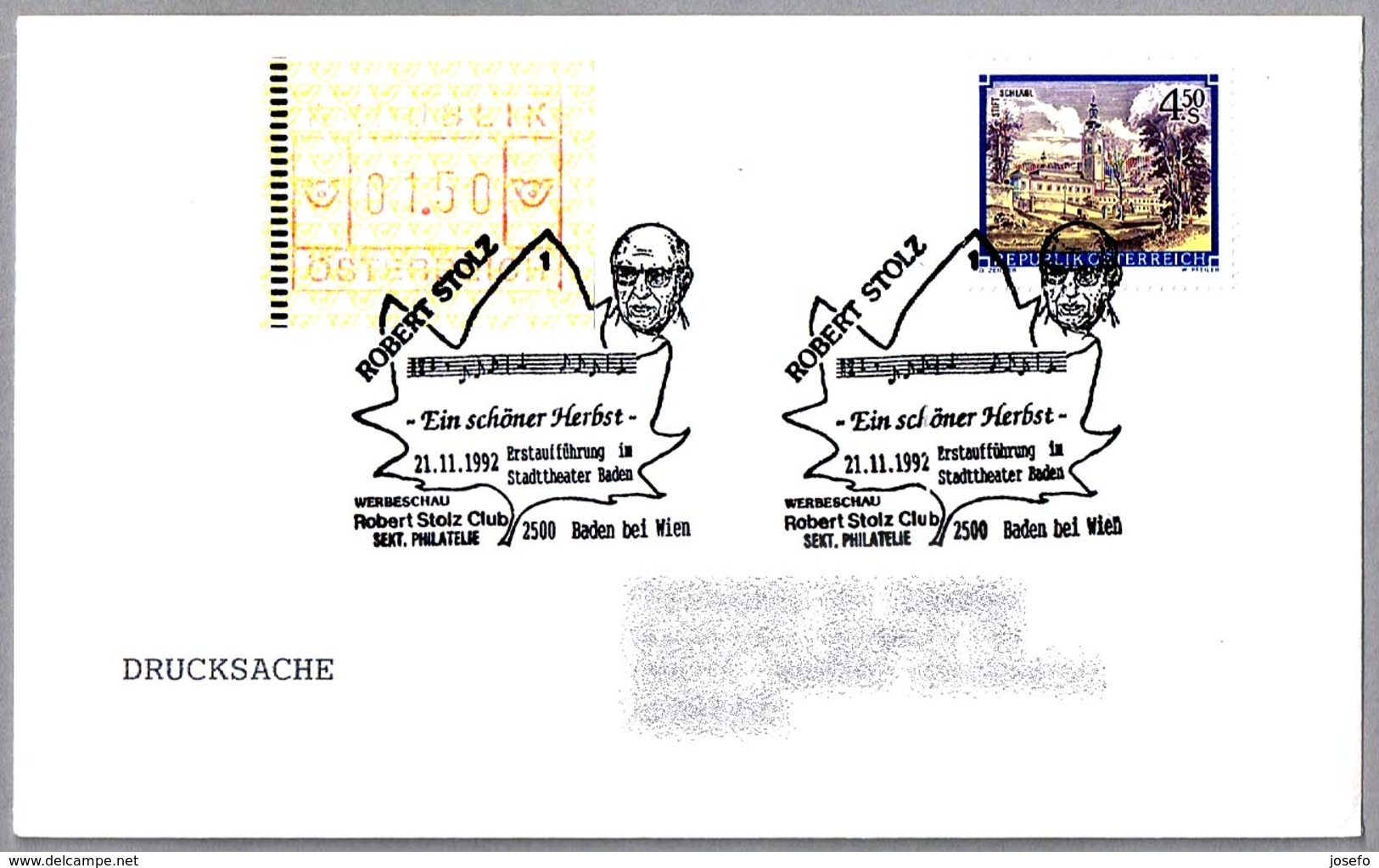 Compositor ROBERT STOLZ. Baden Bei Wien 1992 - Música