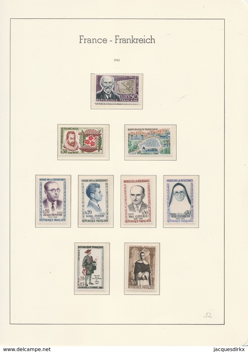 France  .   Yvert    .   5 Pages Avec Timbres   .   **  .    Neuf  SANS  Charniere  .   /   .    MNH - Unused Stamps