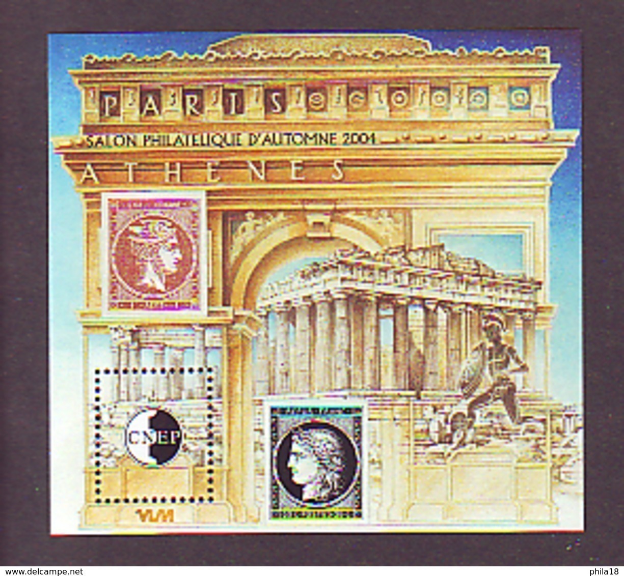 FRANCE BLOC CNEP N° 42 ** SALON AUTOMNE 2004 PARIS ATHENES PARTHENON CERES - CNEP