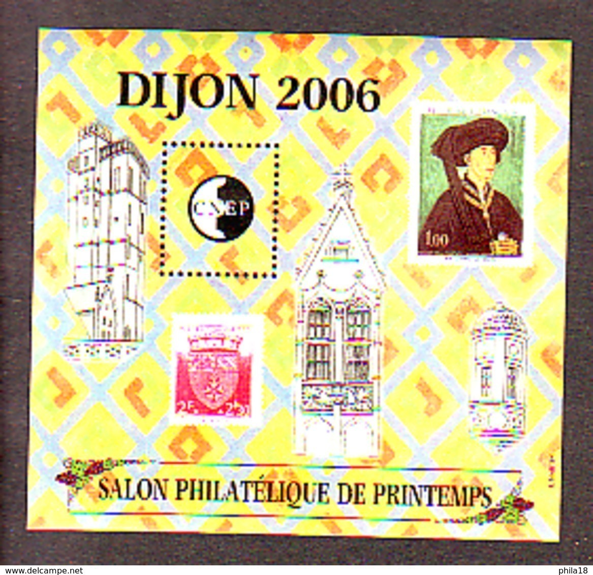BLOC CNEP 2006 N° 45 **- SALON PHILATELIQUE DE PRINTEMPS DIJON  BLASON PHILIPPE LE BON - CNEP