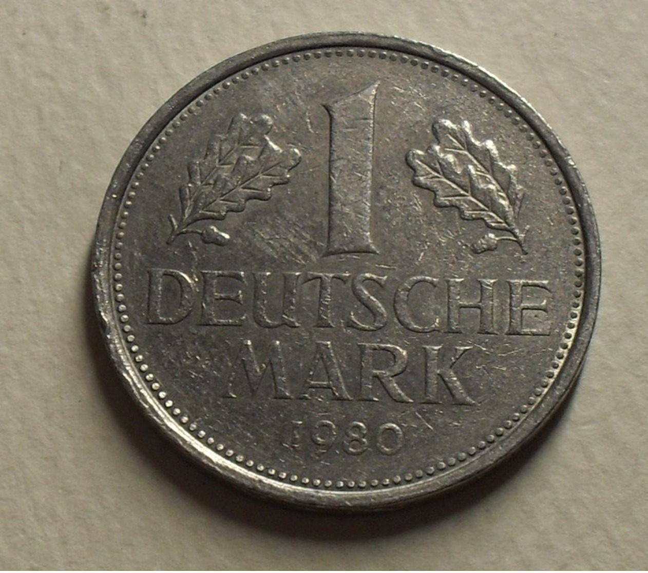 1980 - Allemagne - Germany - 1 MARK, (J), KM 110 - 1 Mark