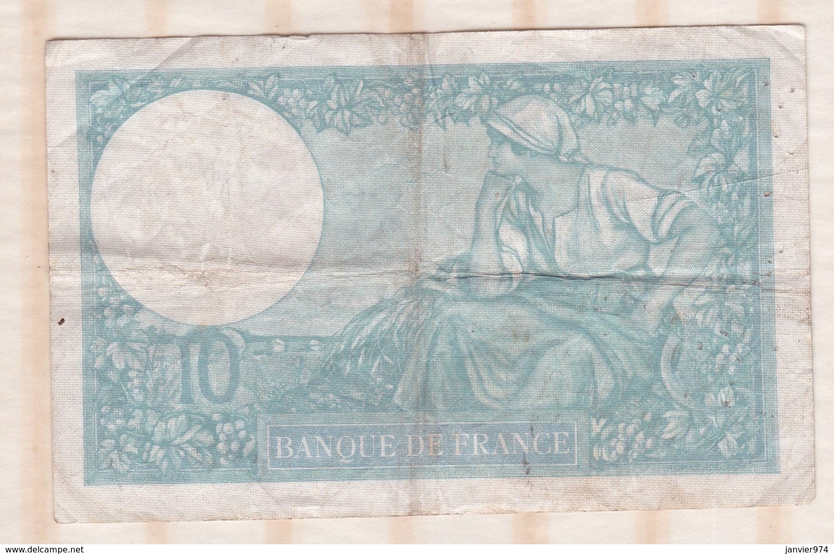 10 Francs Minerve 14 – 11 - 1940. Alphabet G.79195 N° 947 - 10 F 1916-1942 ''Minerve''