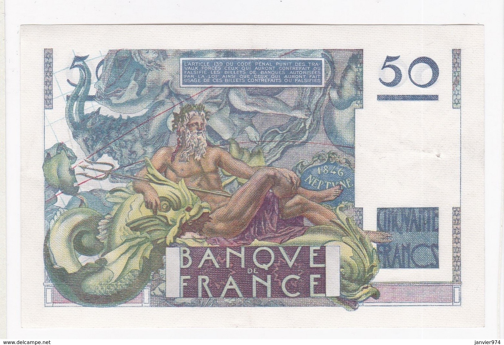 50 Francs Le Verrier 2 – 5 – 1946. Alphabet P.8 N° 21112 - 50 F 1946-1951 ''Le Verrier''