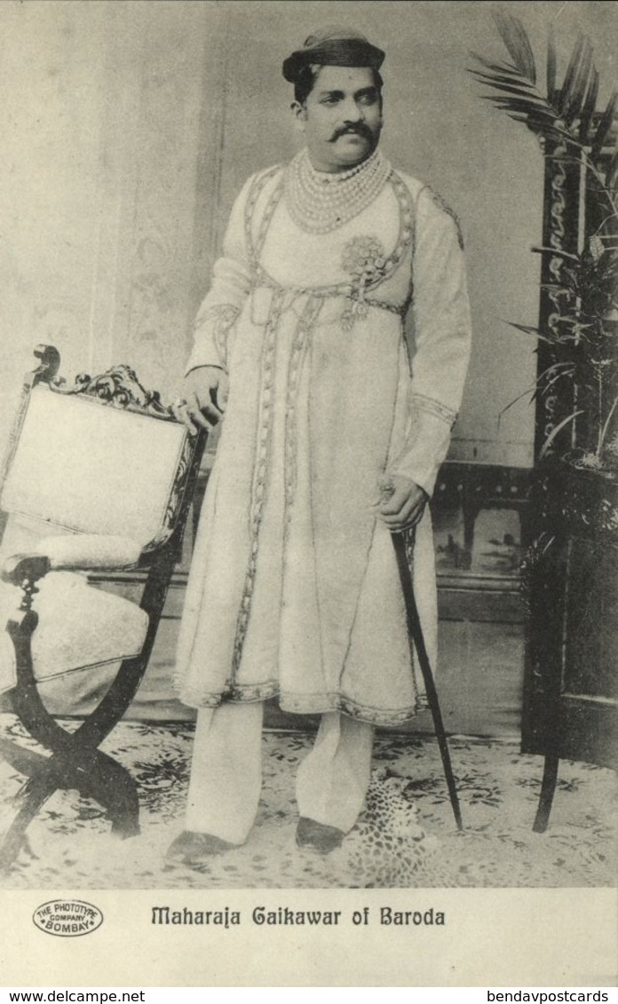 India, Maharaja Of Baroda, Sayajirao Gaekwad III (1920s) Postcard - India