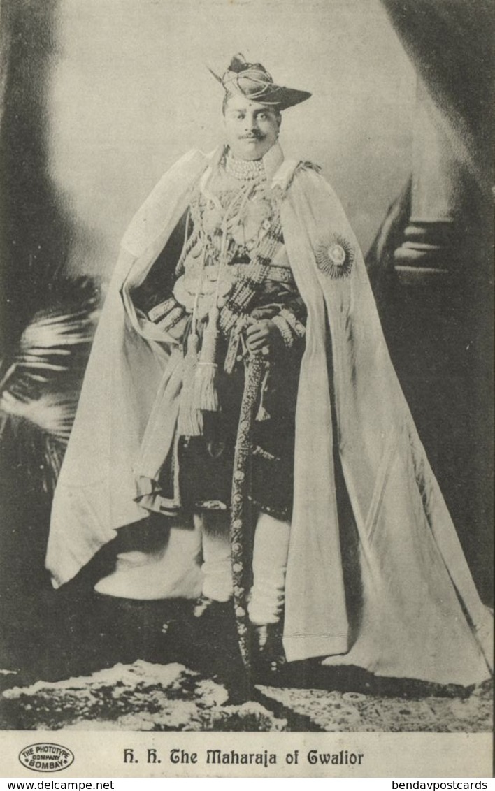 India, Maharaja Of Gwalior, Madhavrao II Scindia (1920s) Postcard - India