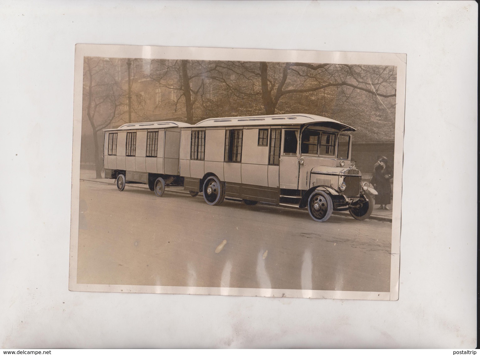 HUNTING CARAVAN LONDON BUILT MAHARAJAH SINDHIA OF GWALIOR INDIA   20*15CM Fonds Victor FORBIN 1864-1947 - Coches