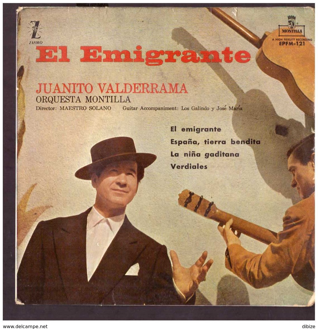 España. Disco De Vinilo A 45 Rpm. Juanito Valderrama. El Emigrante. España Tierra Bendita.... Condicion Media - Otros - Canción Española