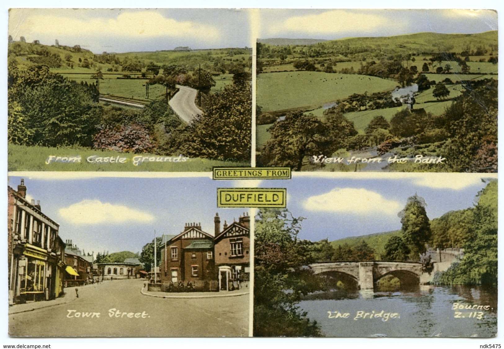 DUFFIELD : MULTIVIEW / POSTAL SLOGAN - RECORDED DELIVERY 6d, 1962 (10 X 15cms Approx.) - Derbyshire