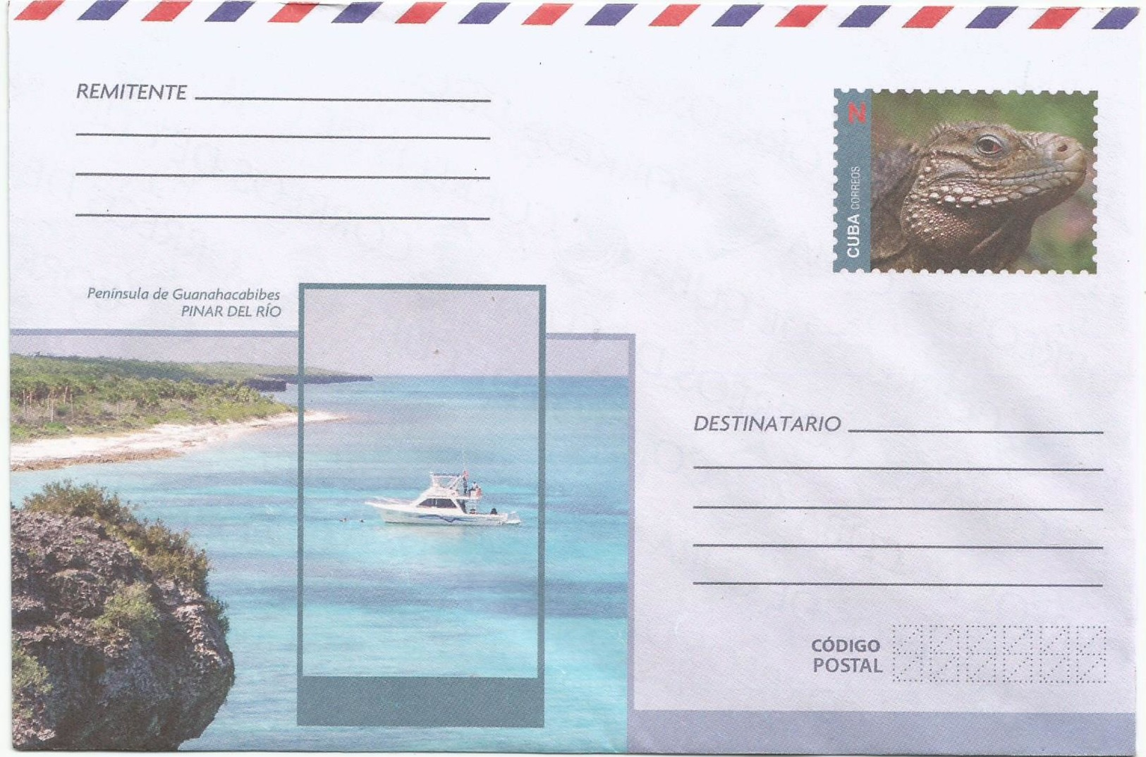 Cuba 2018 Postal Stationary Envelopes National Service, Lizard, Ship, Guanacahabibes`s Peninsula, Pinar Del Rio N4 NEW - Otros & Sin Clasificación