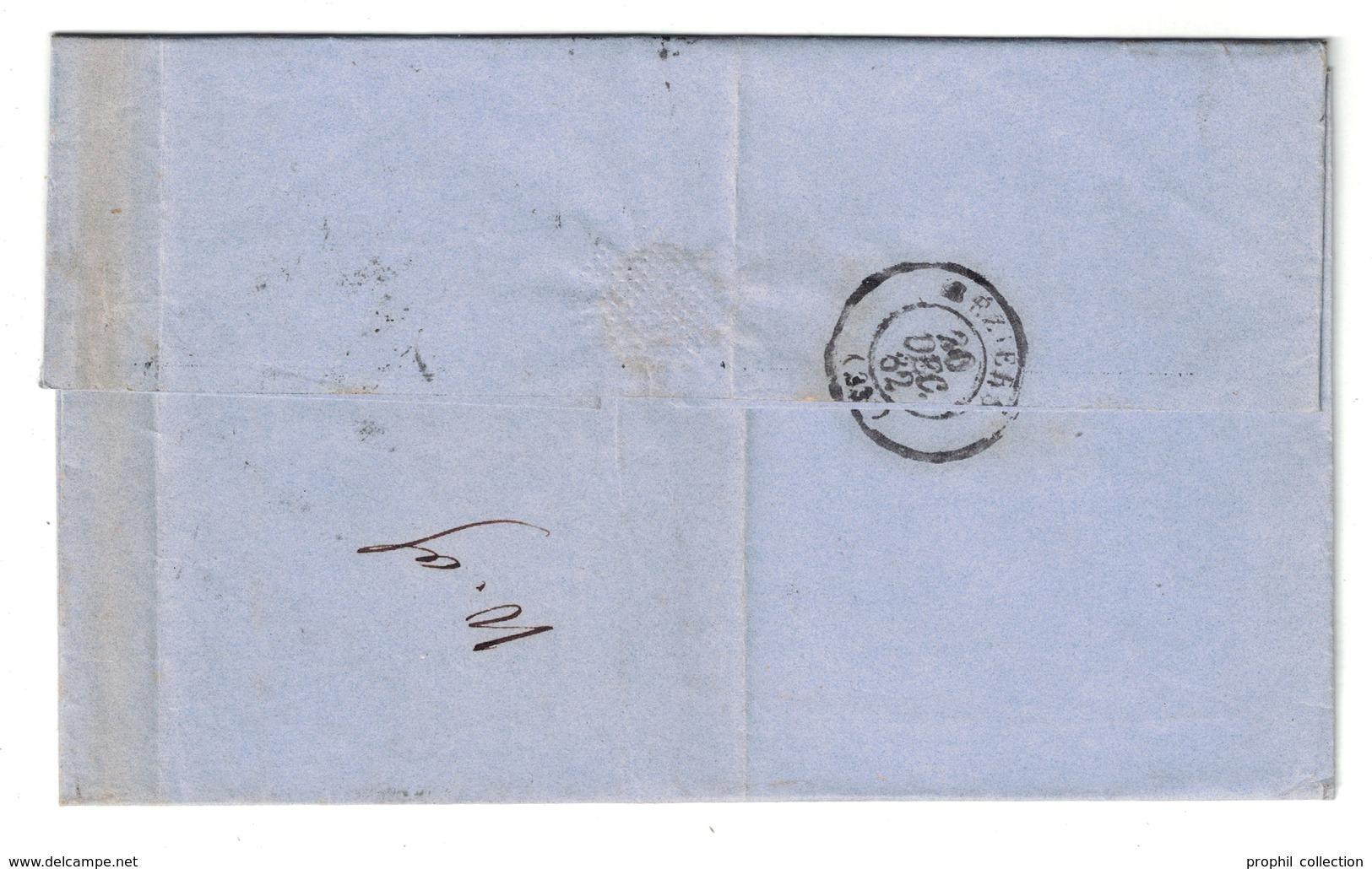 ESPAGNE SPAIN - LETTRE COVER De SEVILLA Pour BEZIERS FRANCE FRANCIA AMBULANT JEAN DE LUZ 1862 PD - Lettres & Documents