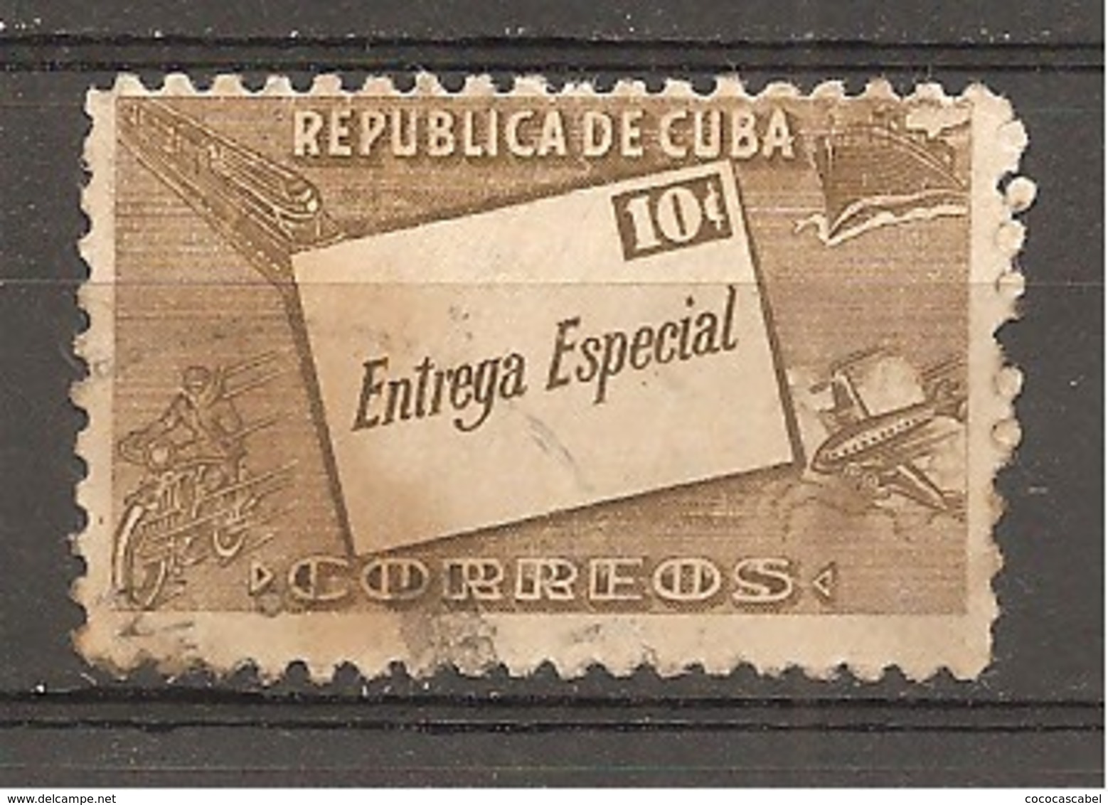 Cuba - Yvert  Urgente 10 (usado) (o) - Timbres Express