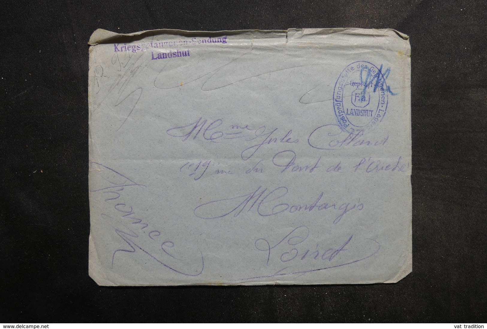 ALLEMAGNE - Enveloppe En Franchise De Landshut Pour La France , Voir Cachet Et Griffe - L 33683 - Lettres & Documents