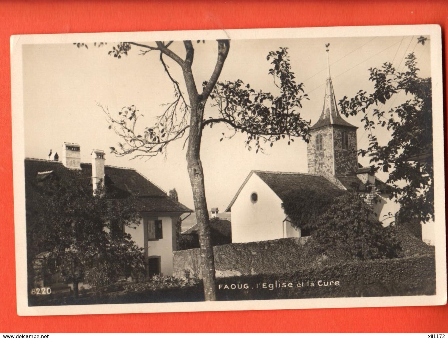 PEPA-25 Faoug, Village, Eglise Et La Cure. Non Circulé  Perrochet-Matile - Roche