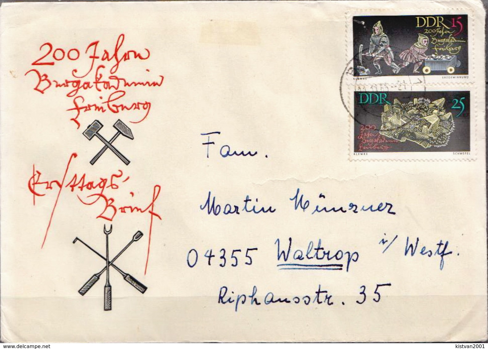 Postal History: Germany / DDR Stamps On Cover - Minerals