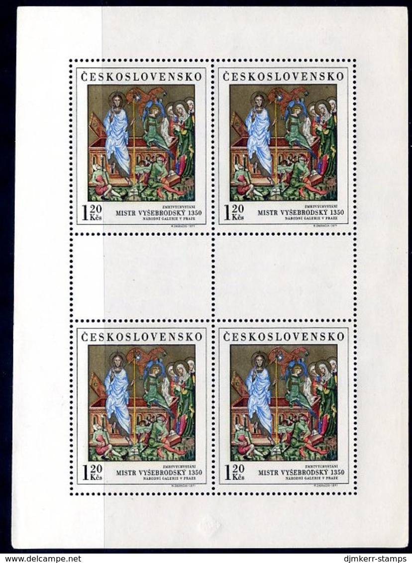 CZECHOSLOVAKIA 1971 National Gallery Paintings 1.20 Kc. Sheetlet MNH / **.  Michel 2033 Kb - Hojas Bloque