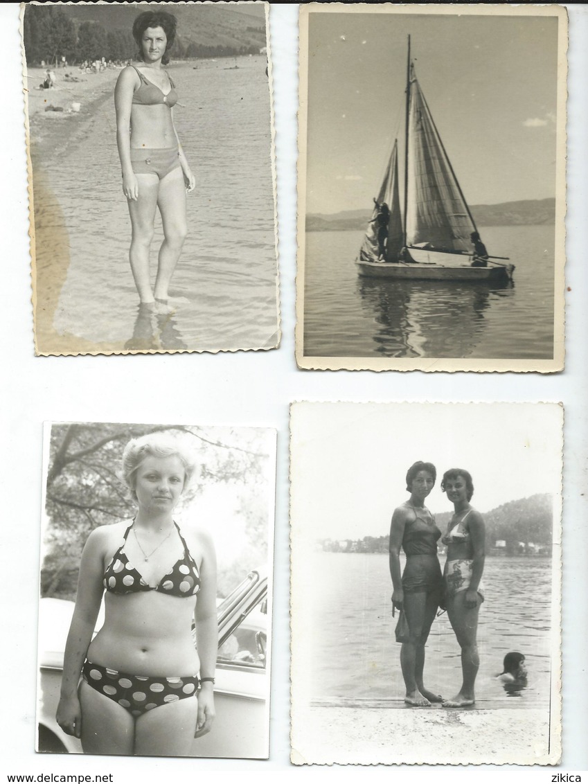 LOT - 10 Photos ( 9/10/11.5/12 Cm /8/8.5/9 Cm ) GIRLS,Pin-Ups, WOMEN IN SWIMSUITS ON THE BEACH 1955/70.costume Da Bagno - Persone Anonimi
