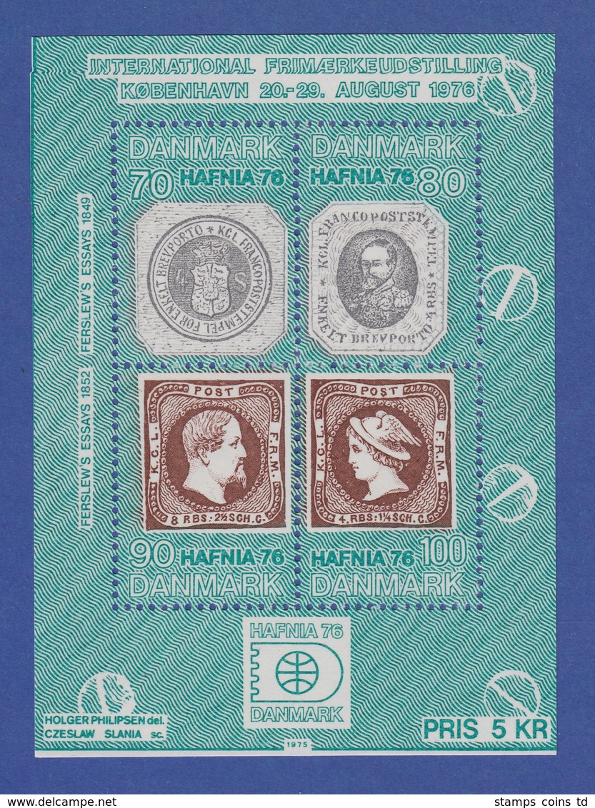 Dänemark 1975 Block 1 **  Briefmarkenausstellung HAFNIA `76 - Sonstige & Ohne Zuordnung