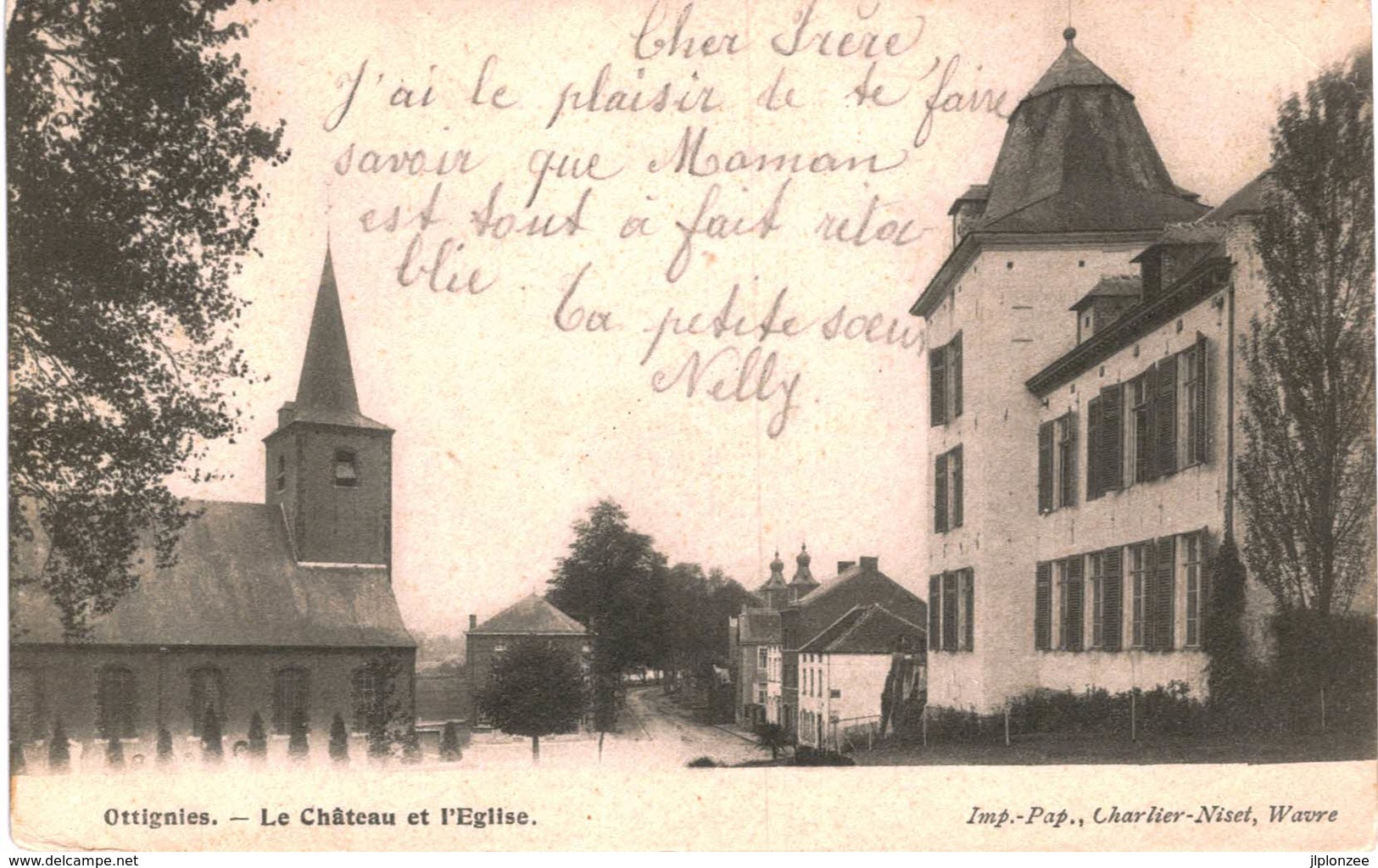 OTTIGNIES  Le Château Et L' église - Ottignies-Louvain-la-Neuve