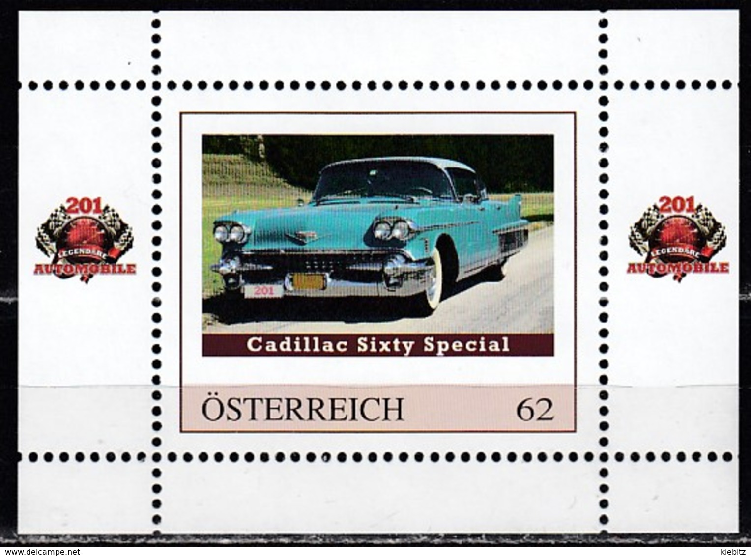 ÖSTERREICH 2011  ** Cadillac Sixty Special - PM Personalized Block MNH - Autos