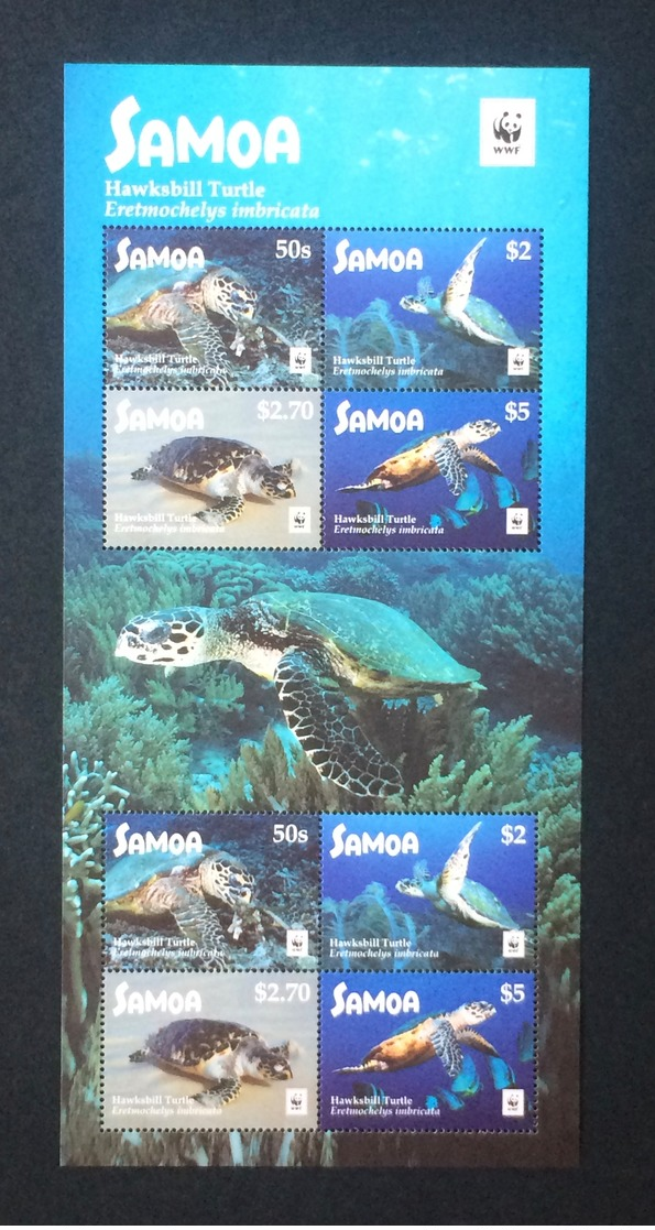 Samoa 2016; WWF Animals, Reptiles, Turtles, Marine Life; MNH /** VF; - Ungebraucht