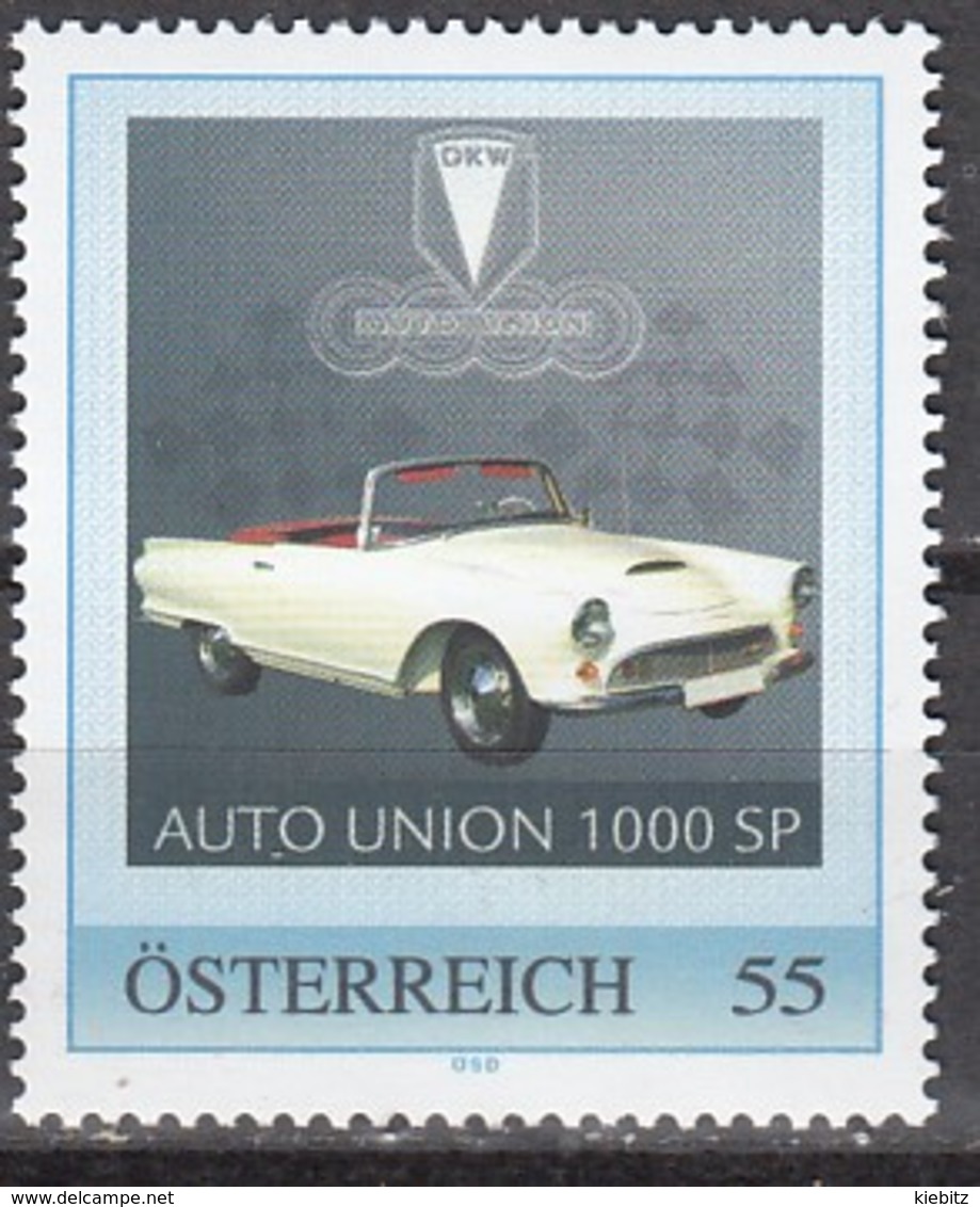 ÖSTERREICH 2008  ** Auto Union 1000 SP - PM Personalized Stamp MNH - Autos