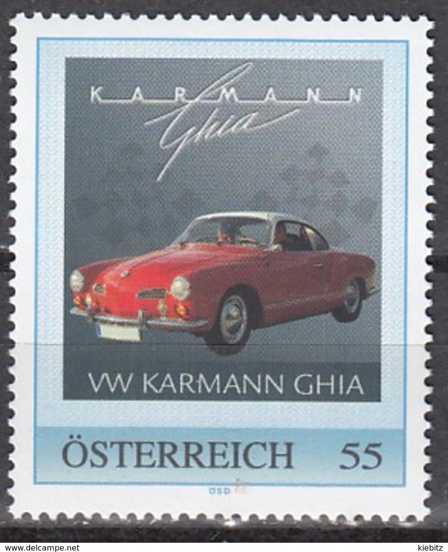 ÖSTERREICH 2008 ** VW Karmann Ghia - PM Personalized Stamp MNH - Autos