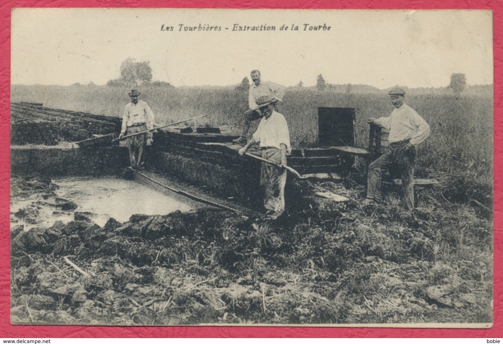 Saint-Gond Les Marais Dépt. Marne : Les Tourbières - Extraction De La Tourbe / Thème Industrie Combustible Energie - Altri & Non Classificati