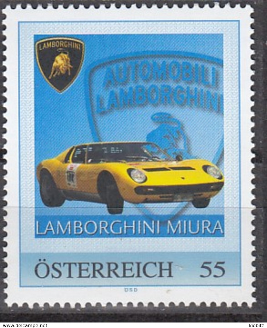 ÖSTERREICH 2008  ** Lamborghini Miura - PM Personalized Stamp MNH - Autos