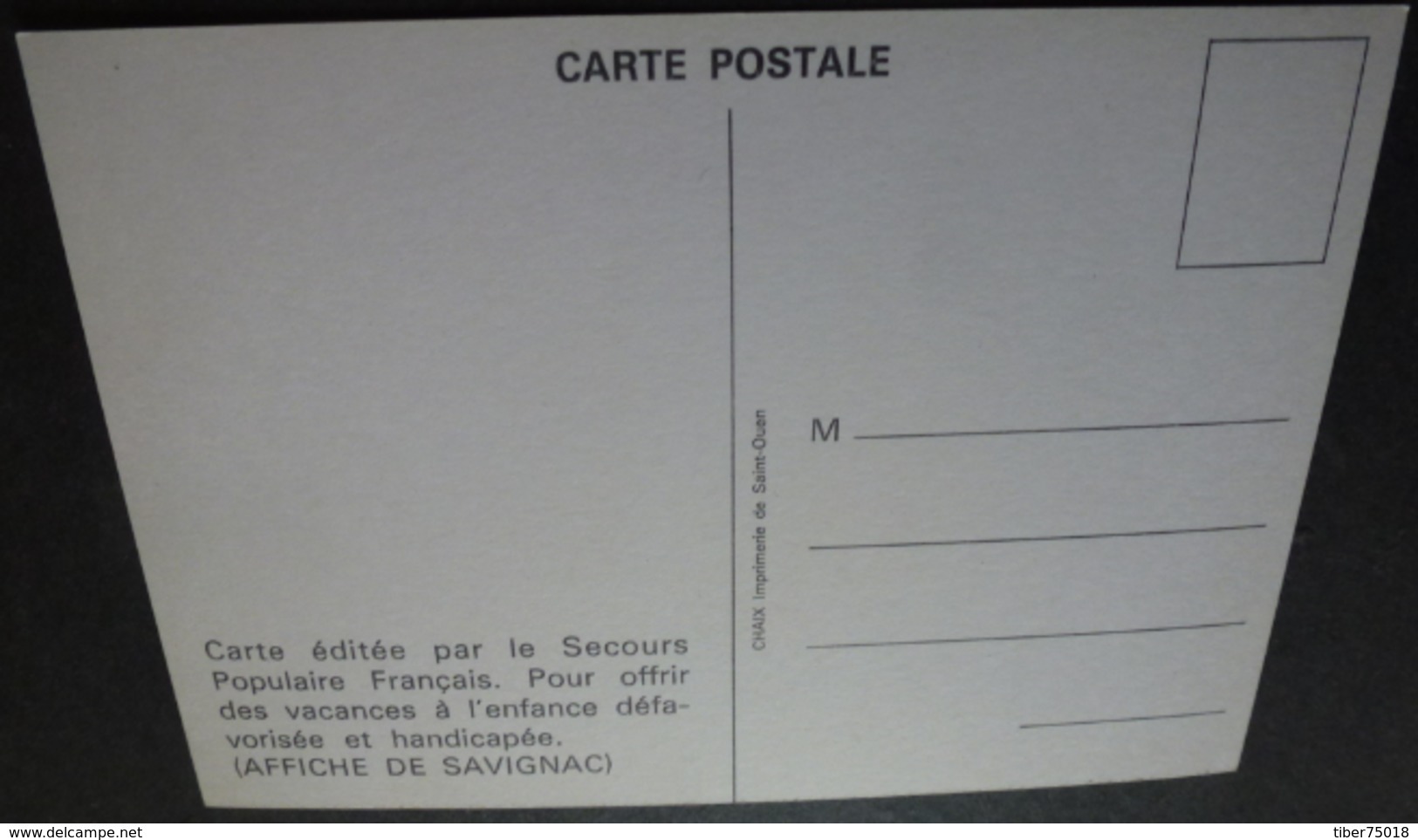 Carte Postale - Secours Populaire Français (illustration : Savignac) Montrez Leur La Mer - Savignac