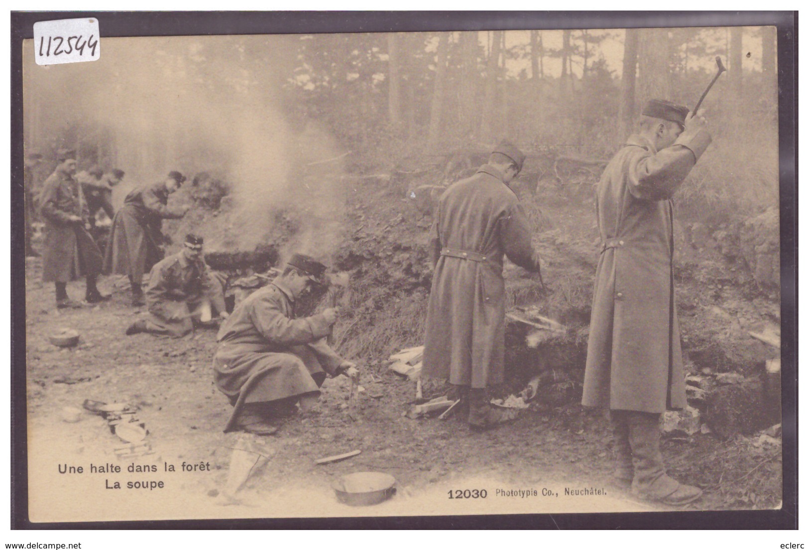 ARMEE SUISSE - MILITAIRE - CUISINE DE CAMPAGNE - B ( 2 TROUS D'EPINGLE ) - Autres & Non Classés