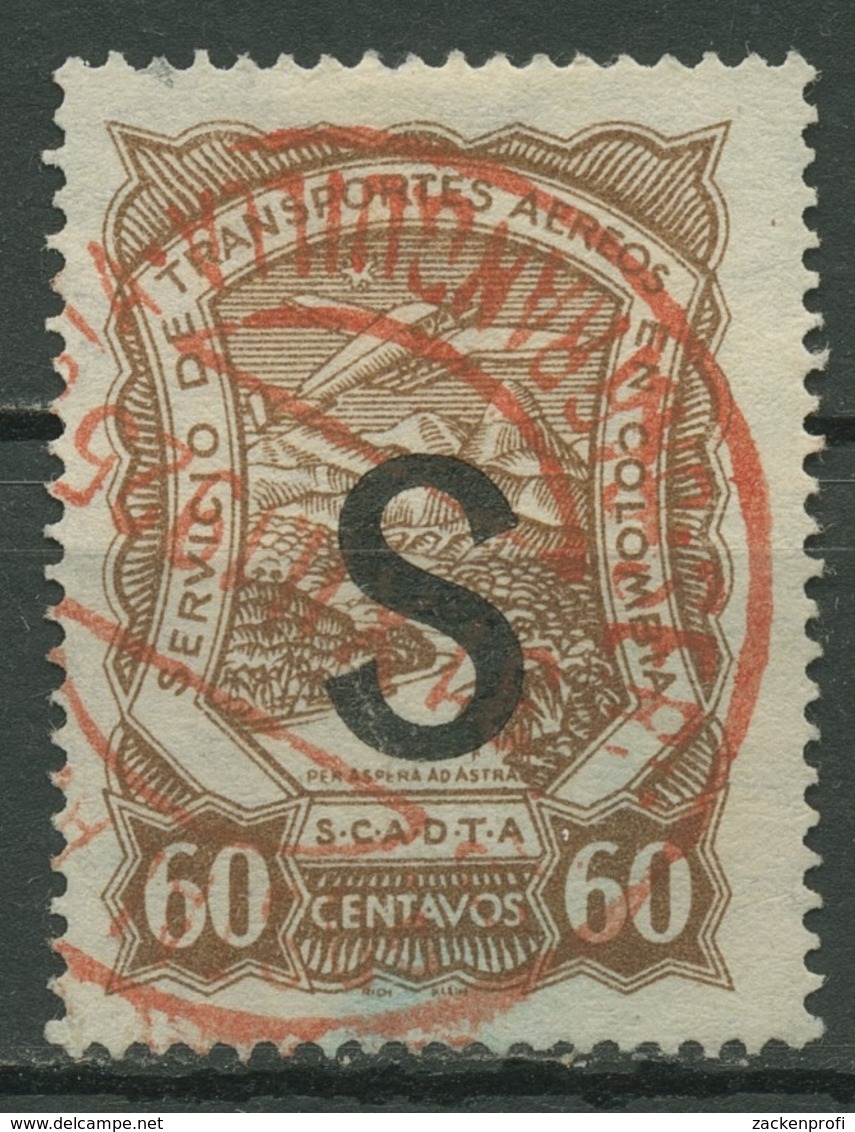 SCADTA 1923 Maschinenaufdruck Schwarz S = Schweiz LA668 Gestempelt - Colombia