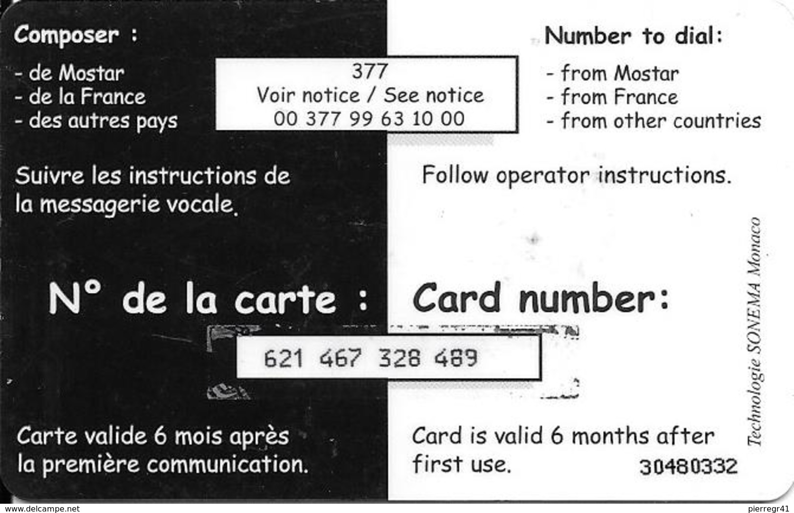 CARTE-PREPAYEE-MILITAIRE- ECOPHONING-DIVISION SALAMANDE-JAUNE-PALE-20000Ex-TBE - Militär