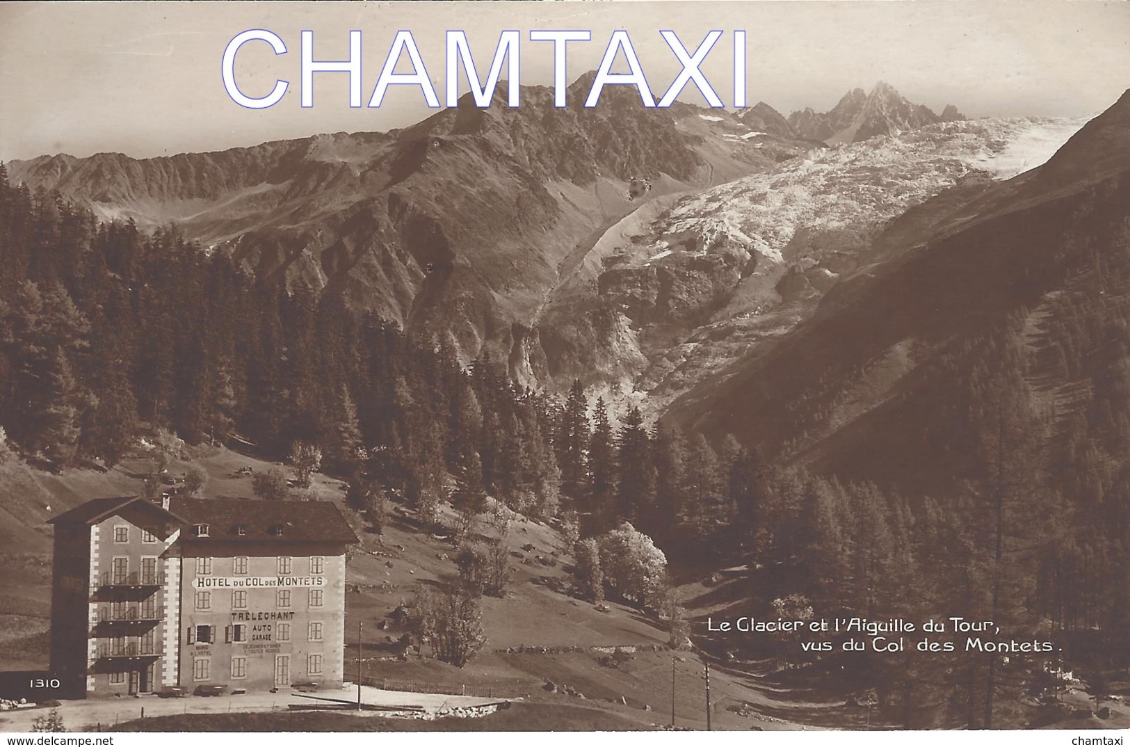74 TRELECHANP ARGENTIERE HOTEL DU COL DES MONTETS  GLACIER DU TOUR VALLEE DE CHAMONIX MONT BLANC  CARTE PHOTO PERROCHET - Chamonix-Mont-Blanc