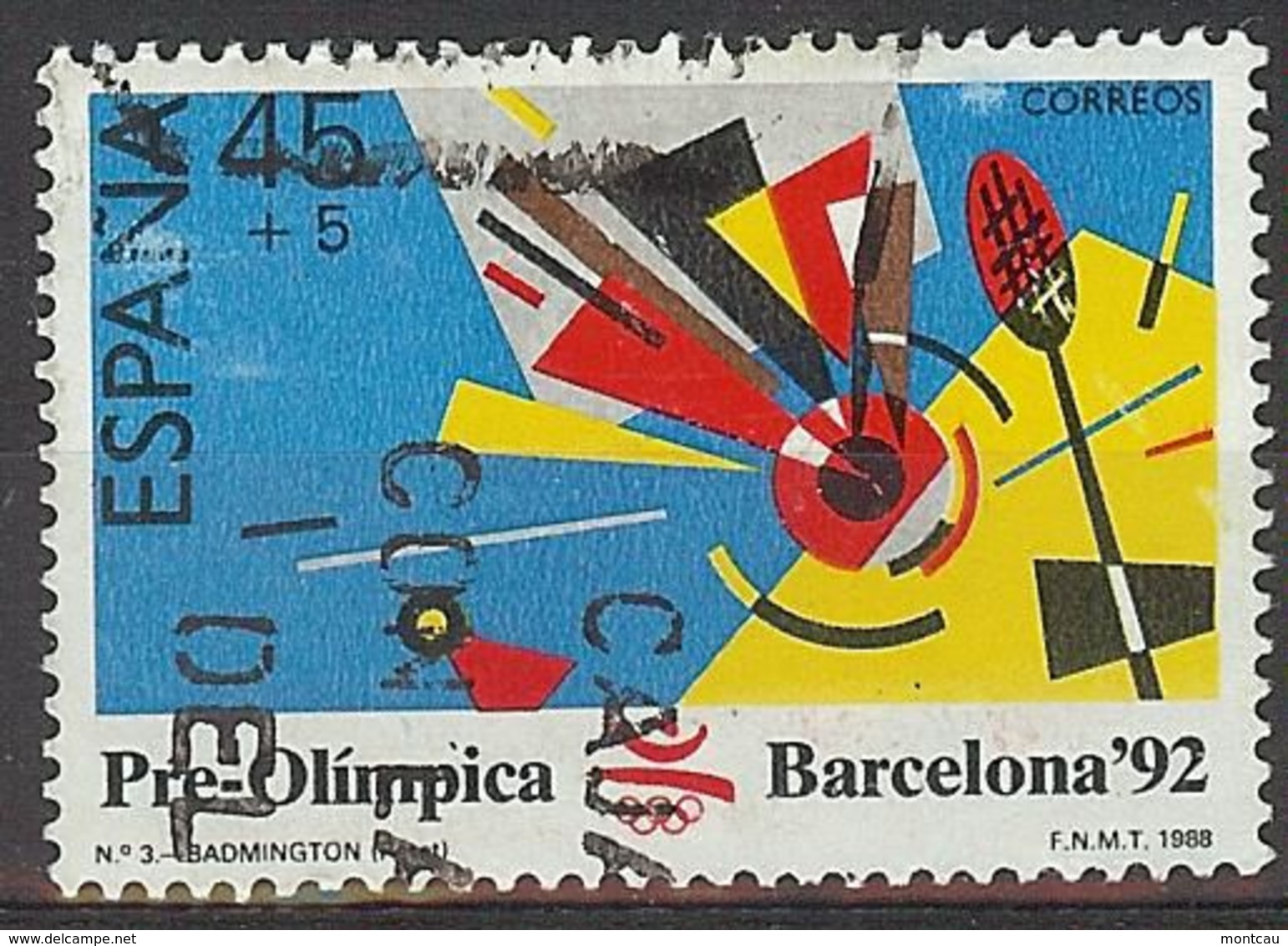 Espaï¿½a-Spain. Barcelona 92 (o) - Ed 2965, Yv=B141 - Usados