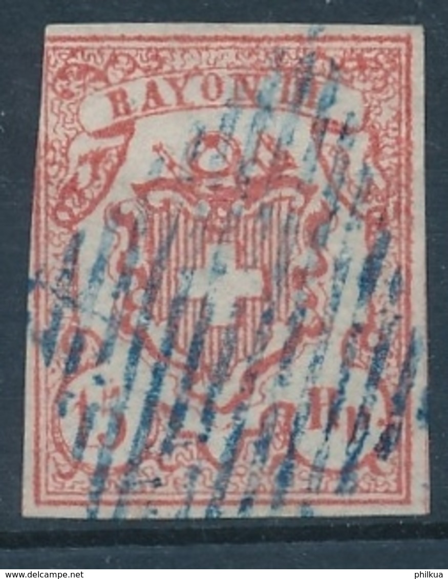 Zumstein 20  -Typ 8 - Rayon III - Mit Blauer Raute - Kontrolliert Marchard - 1843-1852 Correos Federales Y Cantonales