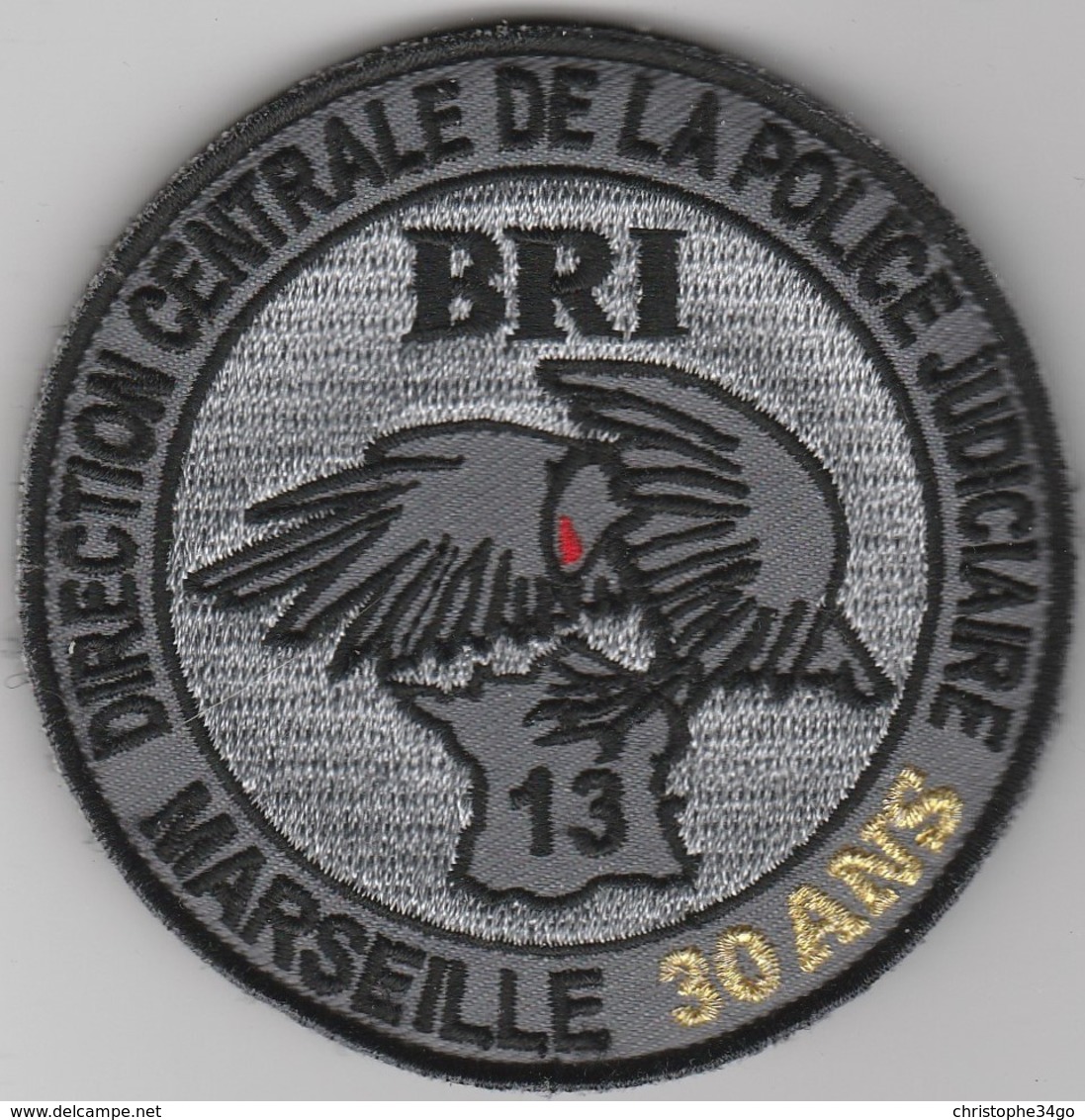 Écusson Police BRI Marseille - 30 Ans - Police & Gendarmerie