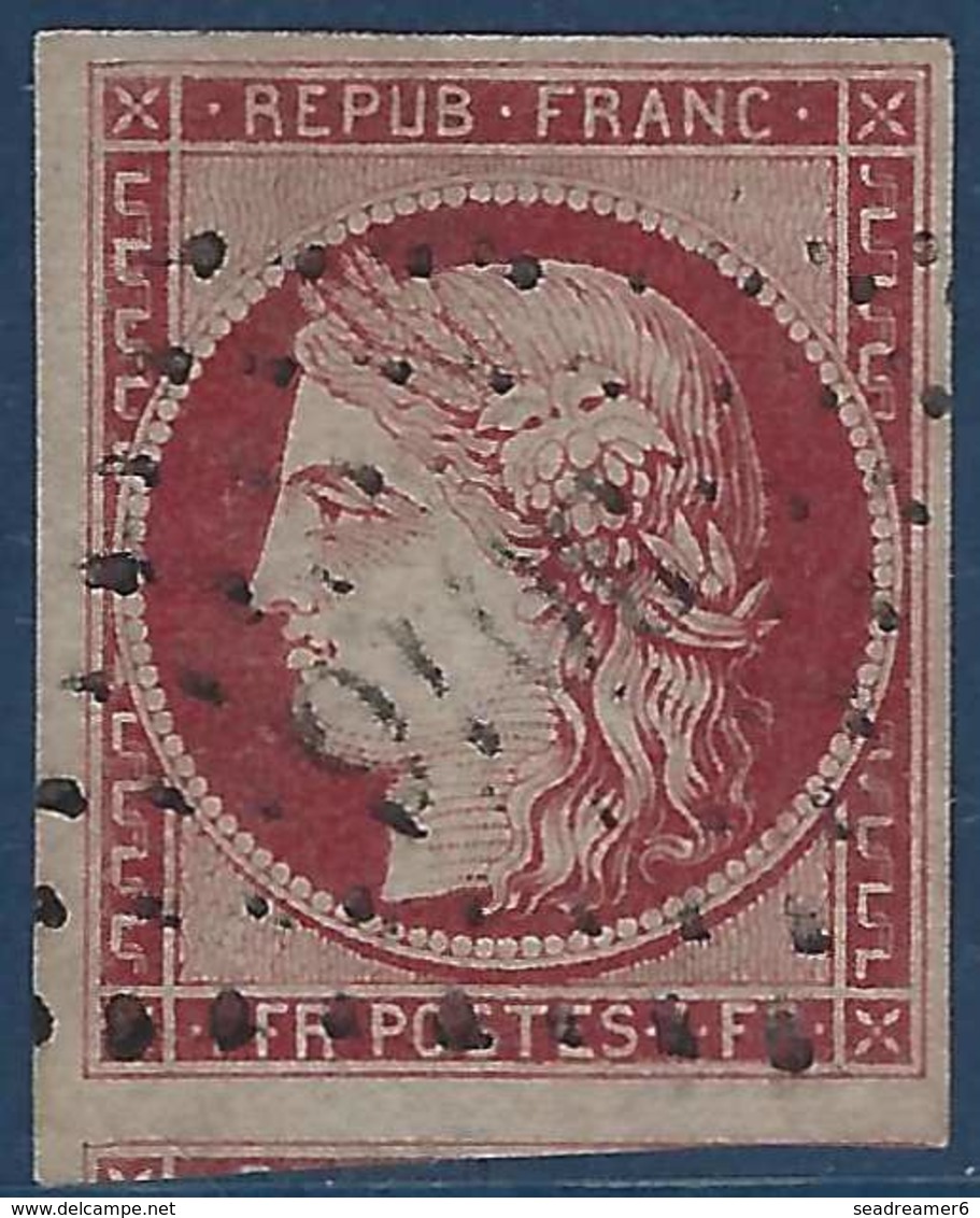 France Céres N°6 1fr Carmin Obl PC 3016 De Saint-Cere Superbe Signé Brun - 1849-1850 Ceres