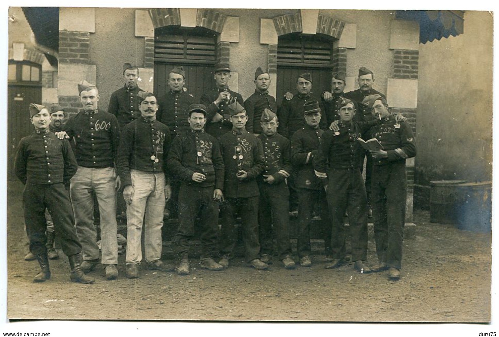 Photo Carte Groupe Soldats Militaires 79e R.I. Régiment D'Infanterie Escouade - Régiments