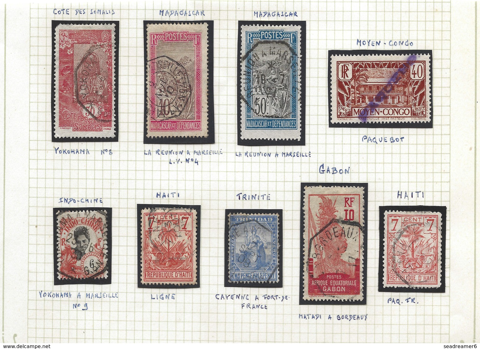 France Colonies Collection Sur Les Lignes De Paquebots 17 Timbres Dont 1 Suirnam !! RR - Sammlungen